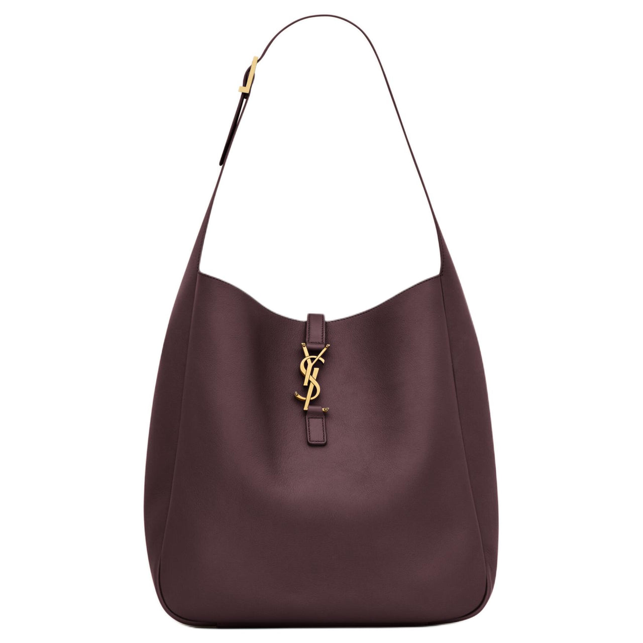 SAINT LAURENT Calfskin Handbag, Shoulder Bag Tubas Women's Brown