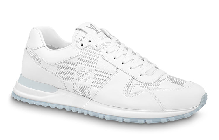 LOUIS VUITTON Run Away Sneakers 'White With Grey Plaid'