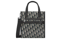 DIOR Oblique Printed Fabric Tote Bag, Shopping Bag, Handbag, Shoulder Bag, Crossbody Bag Regular Men's Beige & Black