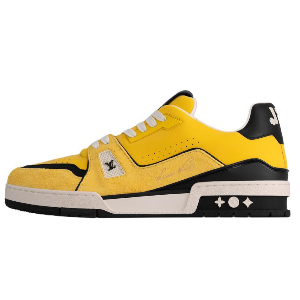 LOUIS VUITTON Trainer Low-Top Skateboard Shoes Men's Yellow