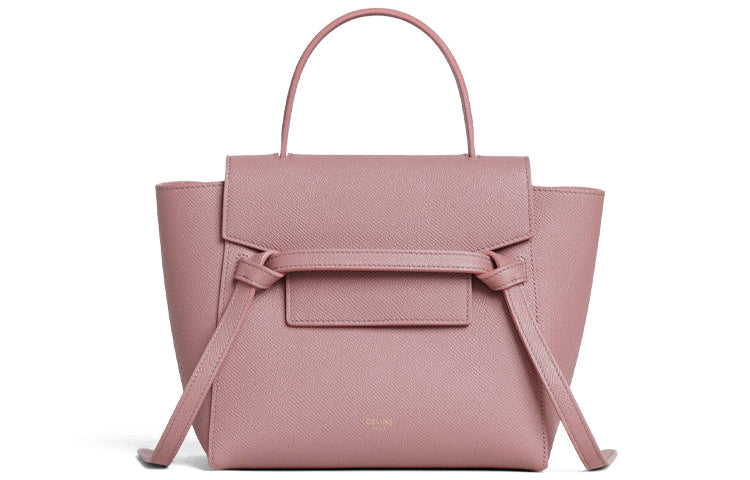 CELINE Grained Cow Leather Catfish Bag Shoulder Bag Crossbody Bag Handbag Women's Classical Rose