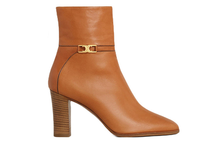 CELINE Claude Fashion Ankle Boots Women's Brown