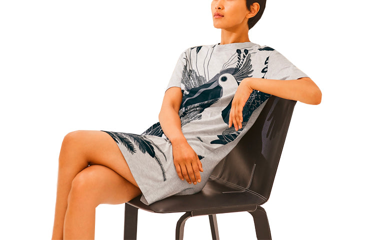 HERMES Short-Sleeved Dresses Women's Gray