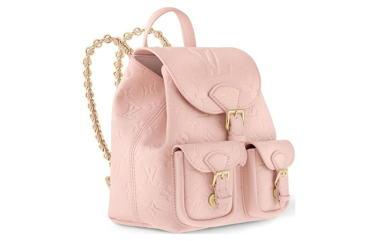 LOUIS VUITTON BACKUP Leather Backpack Women's Cherry Blossom Pink