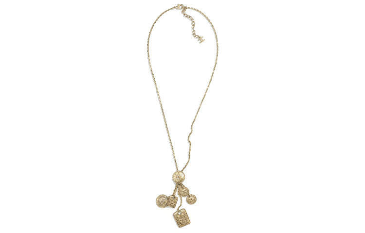 CHANEL Necklaces Women's Gold