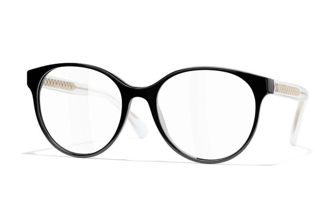 CHANEL Glasses Accessories Unisex Black