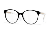 CHANEL Glasses Accessories Unisex Black