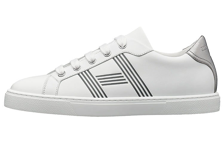 HERMES Avantage Low-Top Stylish Skateboarding Shoes Women's White