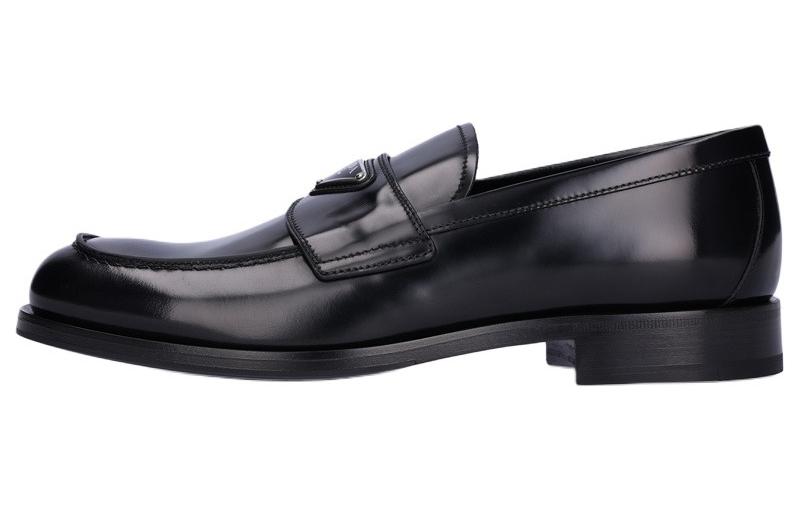 PRADA Logo Plaque Loafers