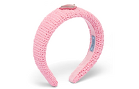 PRADA Triangle logo Raffia Headband