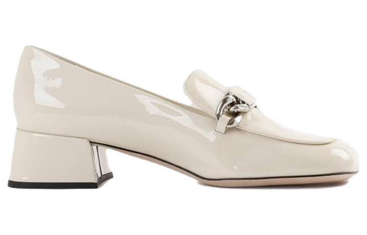 MIU MIU Chunky Heel High Heels Women's White