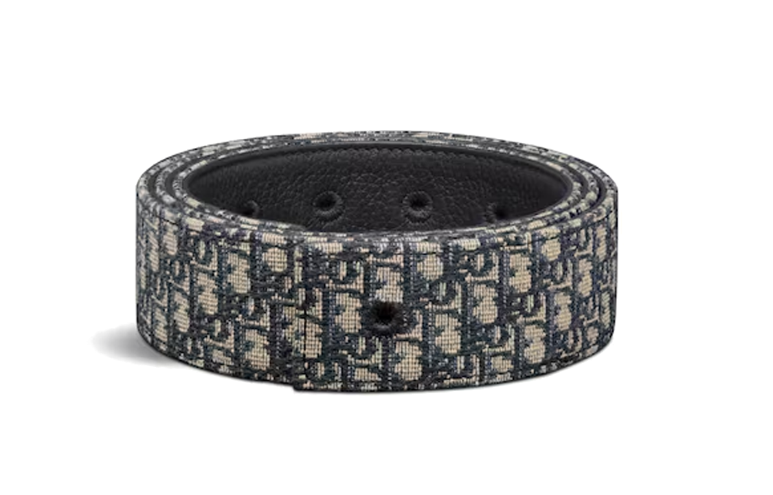 DIOR Brand Logo Unisex Black Width 3.5CM
