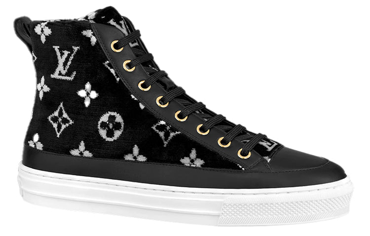 LOUIS VUITTON Stellar Ankle Sneakers 'Black White Monogram' Women's