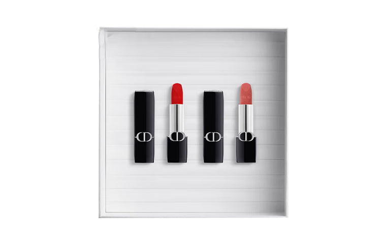 DIOR Vibrant Blue Gold Star Box Lipsticks Velour Easy To Blend Long-Lasting 3.5g*2