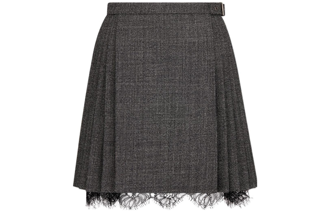 DIOR Lace Detailed Pleated Mini Skirt