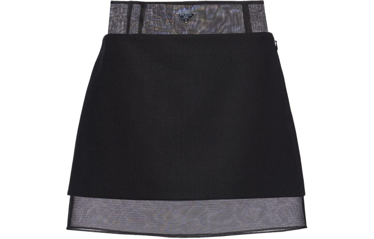 PRADA Casual Short Skirts Women's Black