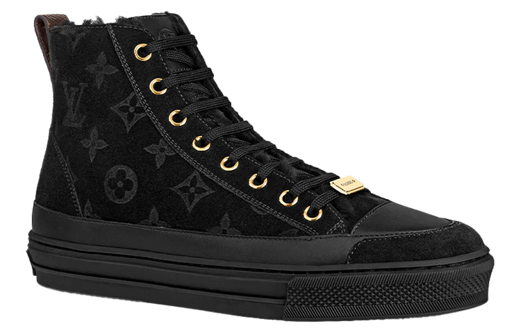 LOUIS VUITTON Stellar Ankle Sneakers 'Black Monogram' Women's
