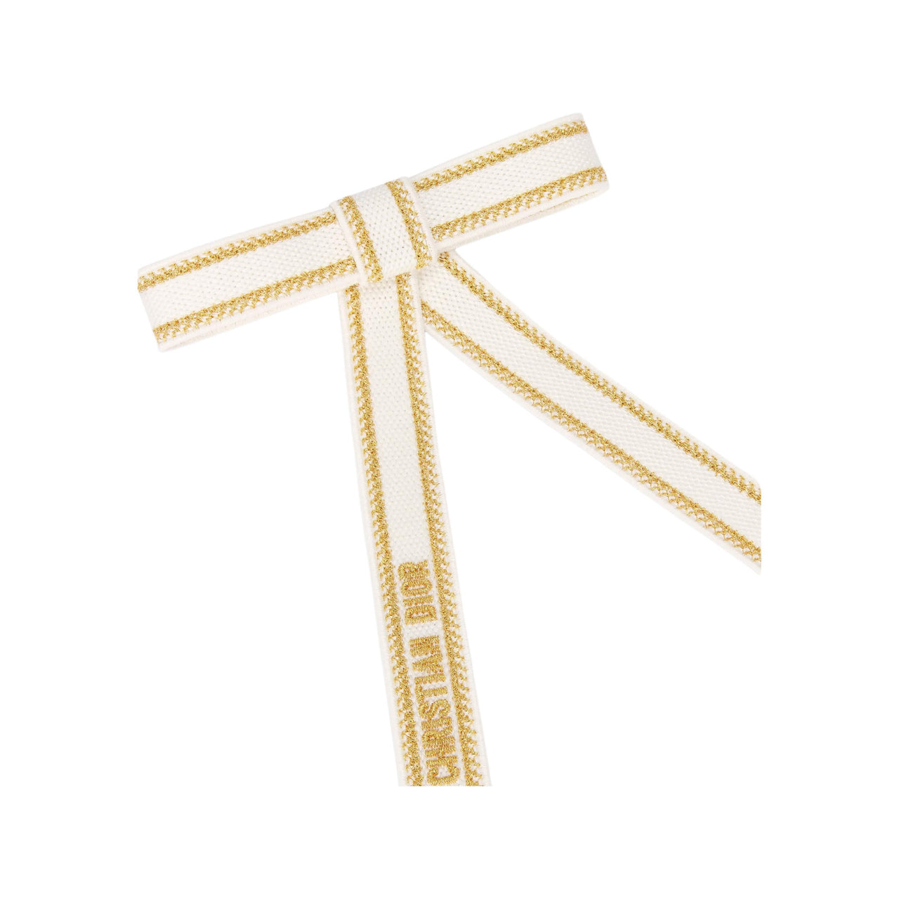 DIOR Cotton Polypropylene Metalized Polyester Polyester Hair Clips Women's White