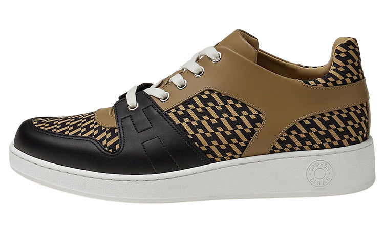 HERMES Low-Top Stylish Skateboarding Shoes Men's Brown