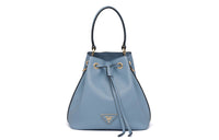 PRADA Saffiano Leather Bucket Bags Shoulder Bag Crossbody Bag Handbag Women's Xingji Blue