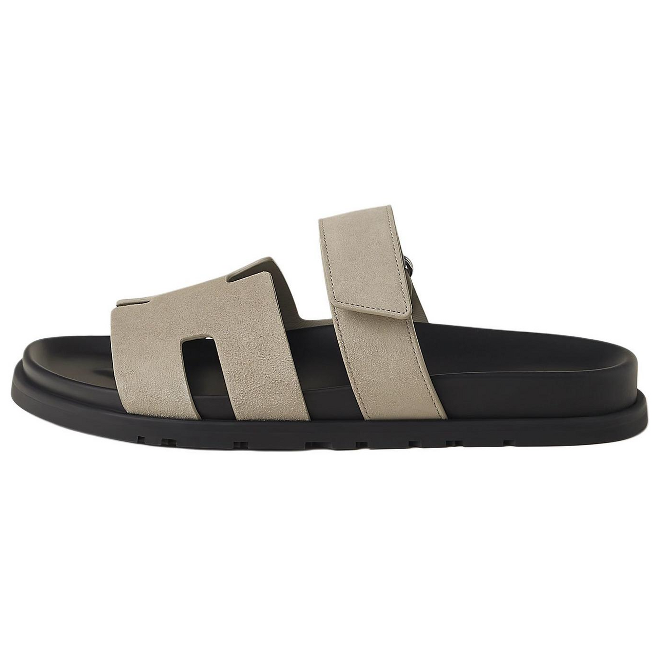 HERMES Chypre Slip-Resistant Slide Slippers Men's Gray