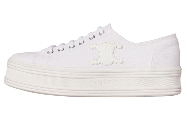 CELINE Low Top Stylish Skateboarding Shoes Women's Neon White