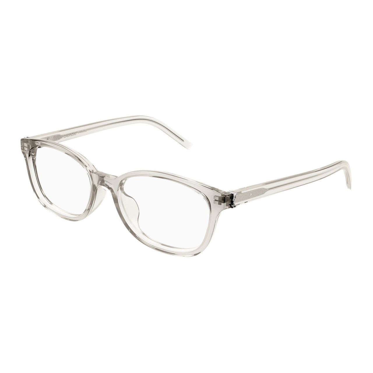 SAINT LAURENT Plastic Oval Eyeglass Frames Women's Beige