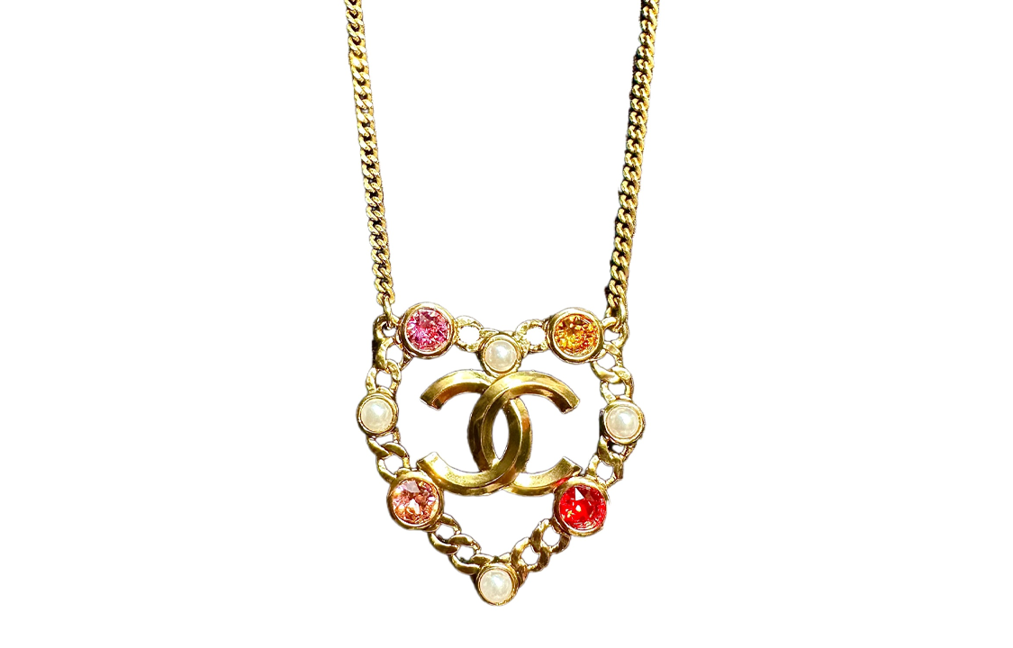 CHANEL Necklaces Women's Gold