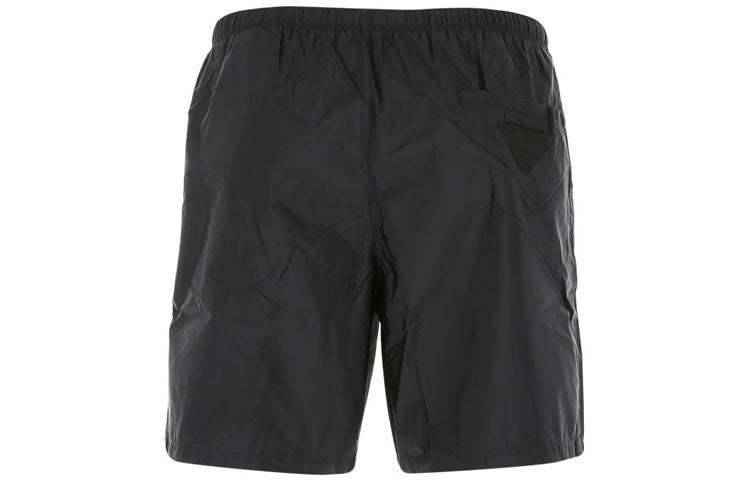 PRADA Triangle Logo Plaque Elastic Swim Shorts