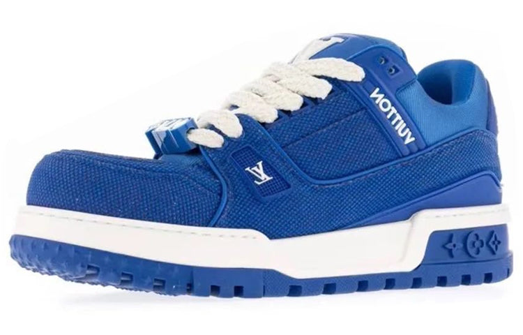 LOUIS VUITTON Trainer Maxi Stylish Skateboarding Shoes Men's Blue