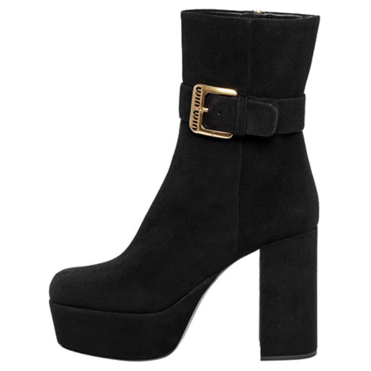 MIU MIU Ankle Boots 11cm Women's Black