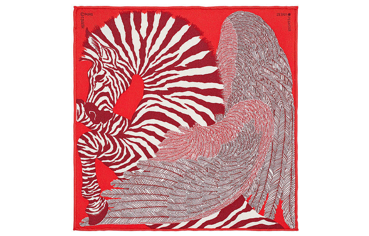 HERMES Silk Scarves Women's Red