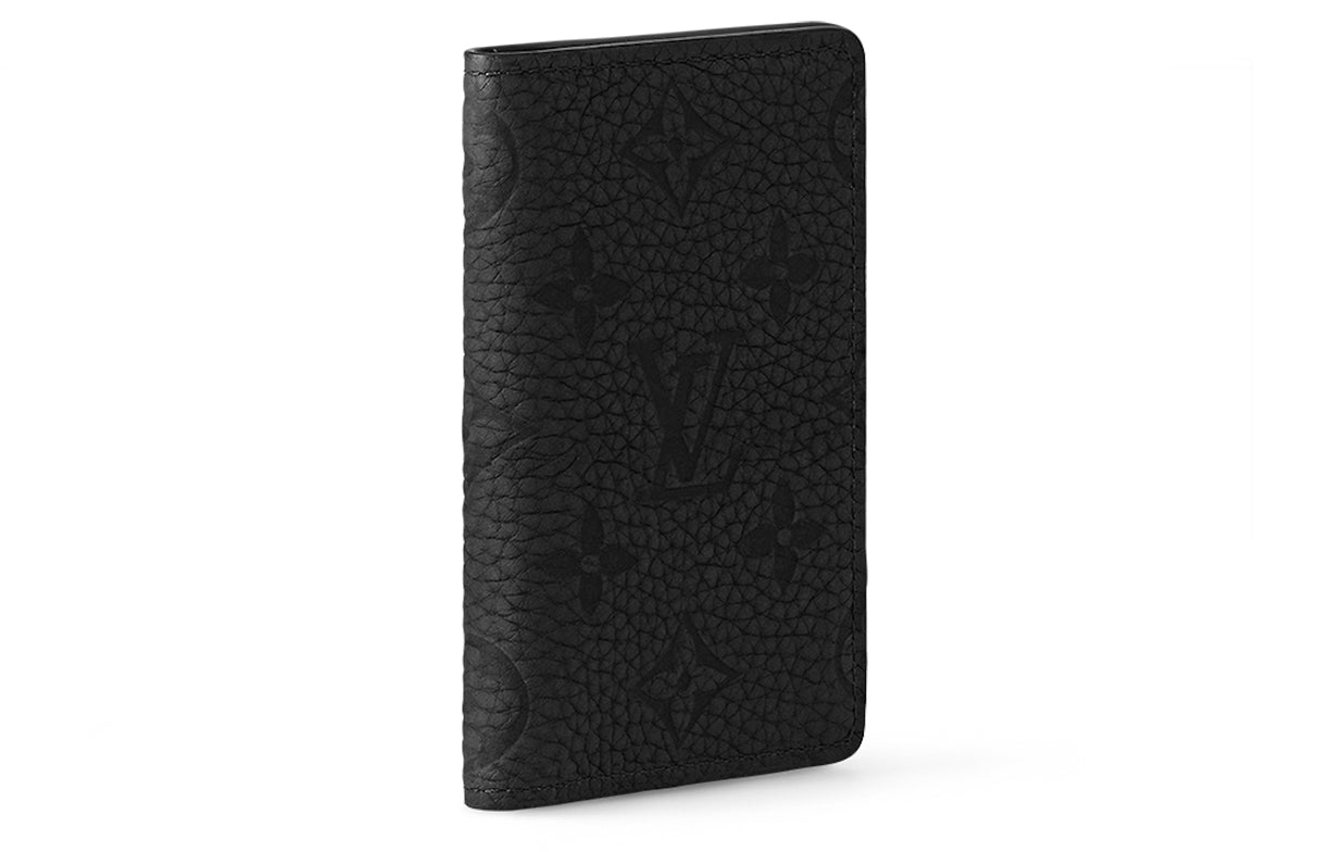 LOUIS VUITTON Pocket Organizer Monogram Taurillon Noir
