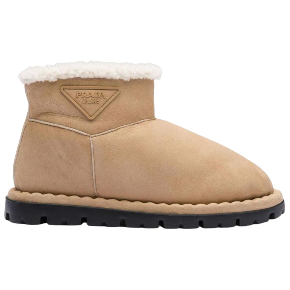 PRADA Triangle-logo Suede Boots