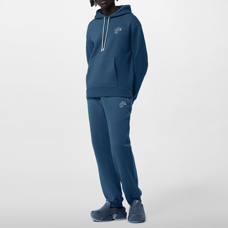 LOUIS VUITTON SS23 Knitted Sports Pants Men's Blue