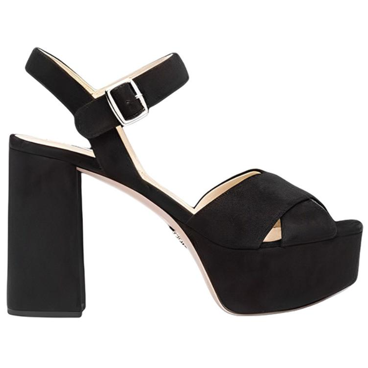 PRADA One-Strap Sandals 10.5cm Women's Black
