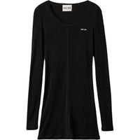 MIU MIU Logo-Patch Long-Sleeved Mini Dress