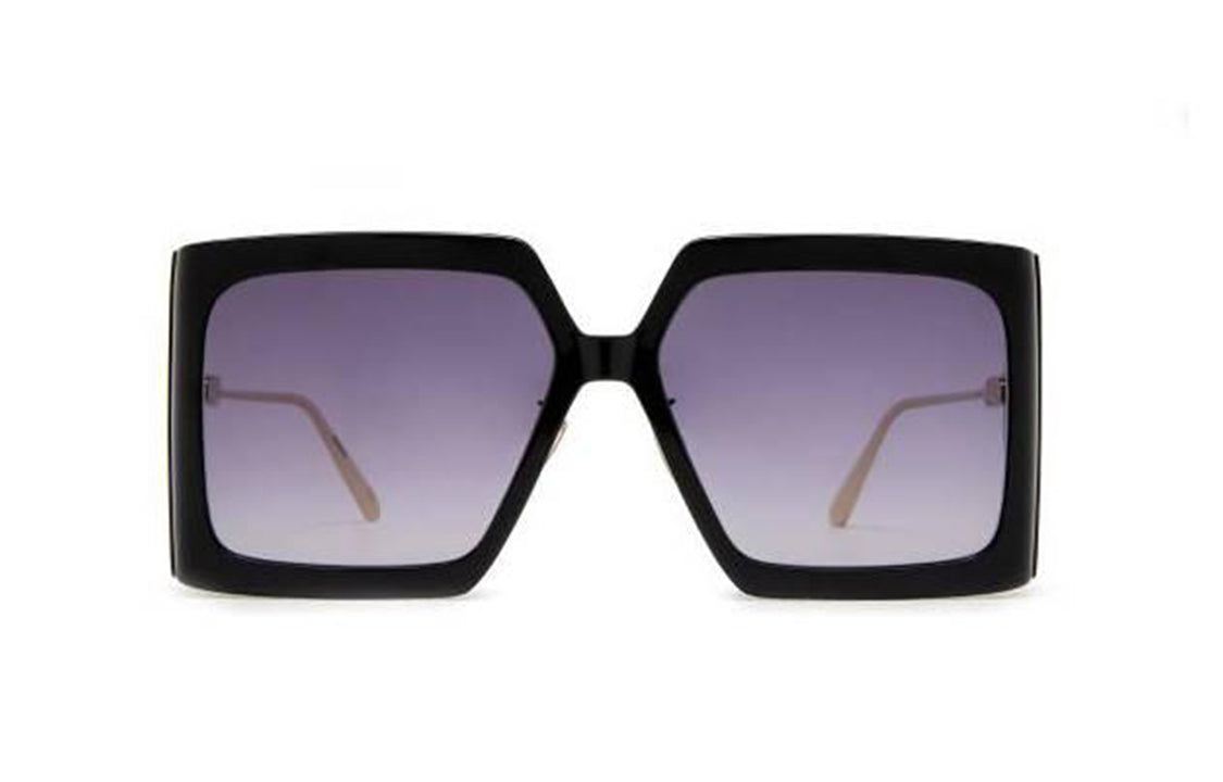 DIOR Alloy Irregular Shape Sunglasses Women's Black