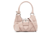 PRADA Moon Series Calfskin Shoulder Bag Moon Bag Crossbody Bag Handbag Women's Beige