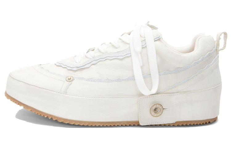 LOEWE Deconstructed Stylish Skateboarding Shoes Men's White