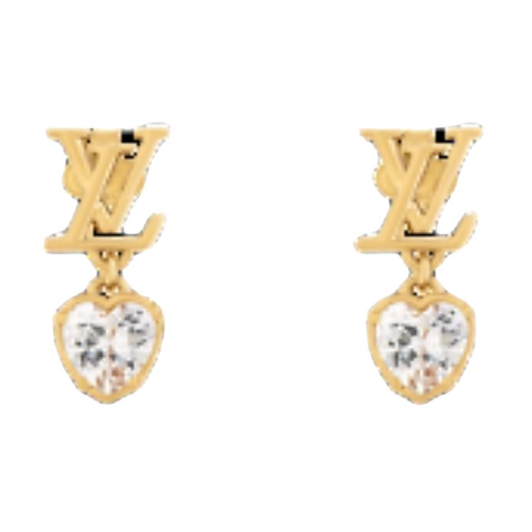 LOUIS VUITTON Lv Iconic Heart Earrings