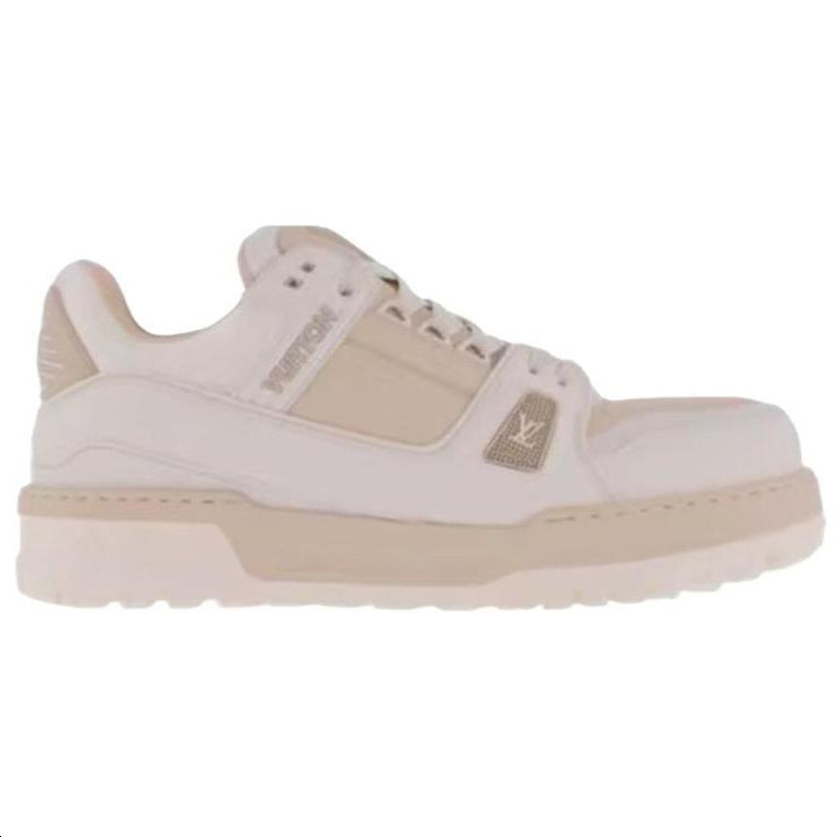 LOUIS VUITTON Trainer Maxi Low-Top Skateboard Shoes Women's Beige