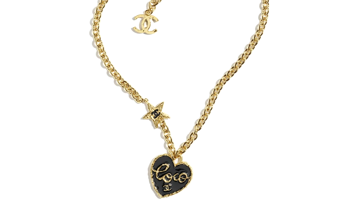 CHANEL Metal Necklaces Women's Gold