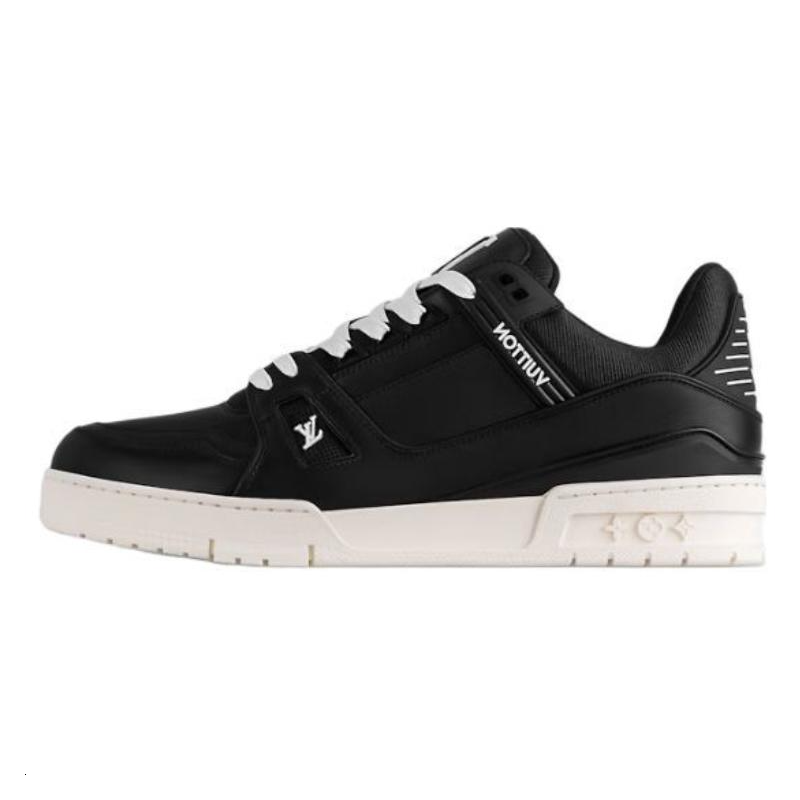 LOUIS VUITTON Trainer Low-Top Skateboard Shoes Men's Black