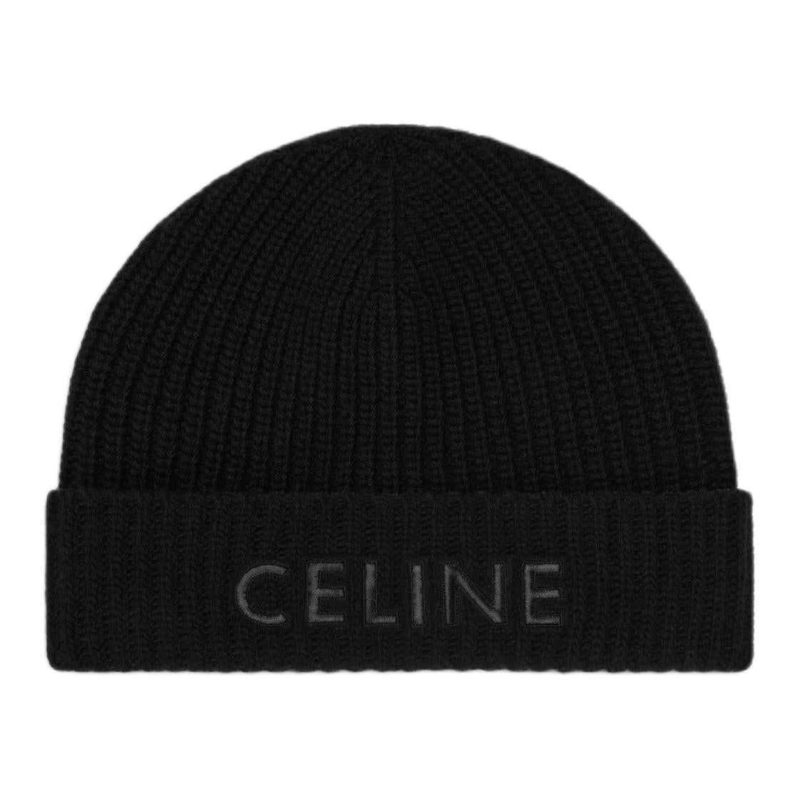 CELINE Beanie In Monochromic Wool
