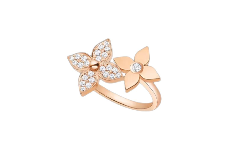 LOUIS VUITTON 18K Gold Rings Women's Pink