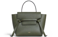 CELINE Grained Calfskin Catfish Bag Handbag Shoulder Bag Crossbody Bag Handbag Women's Candy Color/Khaki Green