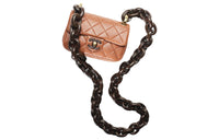 CHANEL Lambskin Pinewood Etc. Mouth Cover Bag Crossbody Bag Mini Women's Light Brown