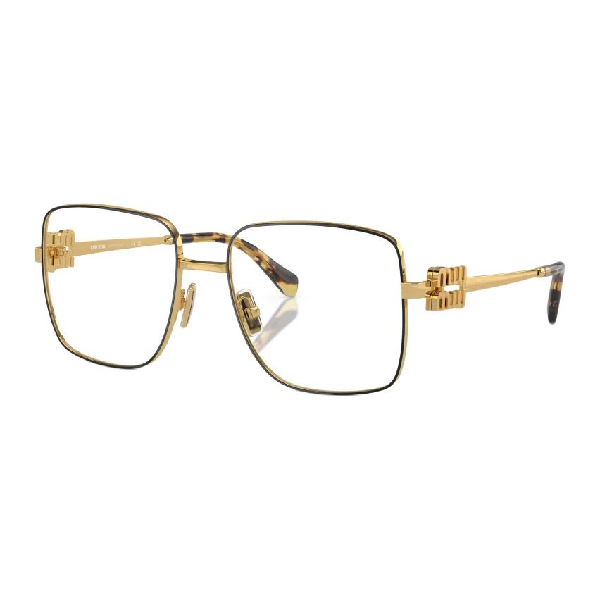 MIU MIU Metal Square Eyeglass Frames Women's Gold