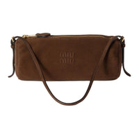 MIU MIU Lambskin Handheld Shoulder Bag Women's Cocoa Brown